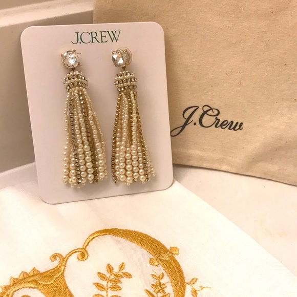 J. Crew Jewelry - NWT BEAUTIFUL JCrew crystal ball tassel earrings.